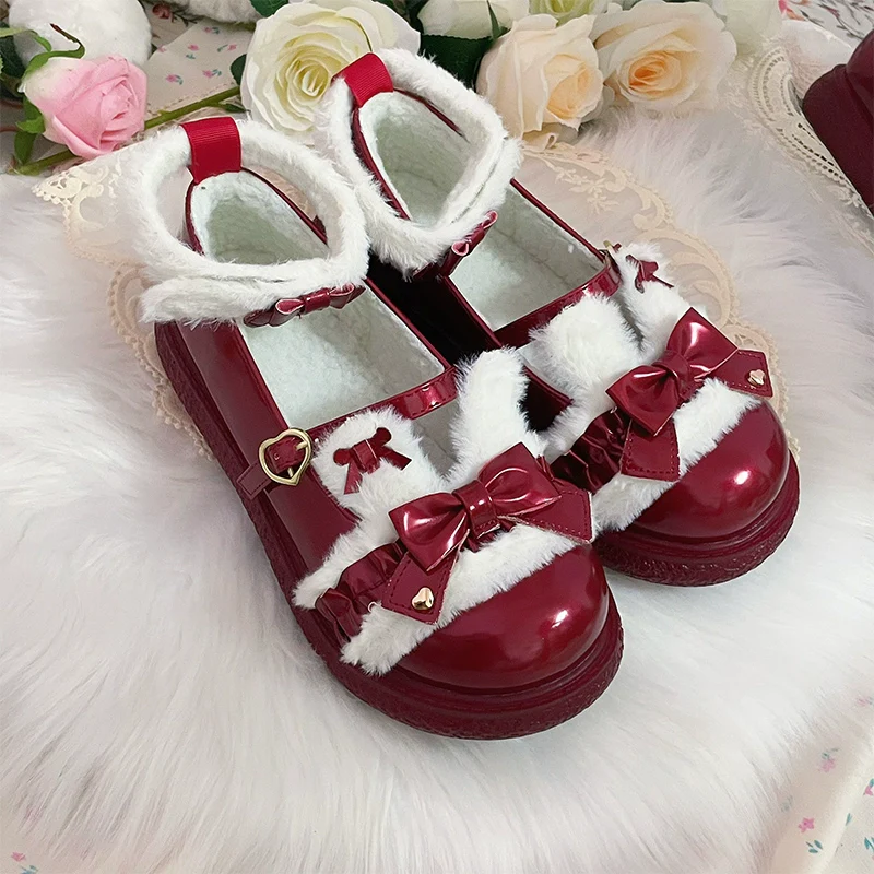 Fairy Godmother - Winter Girly Lolita Shoes Lolita Ankle Strap Shoes - Image 10