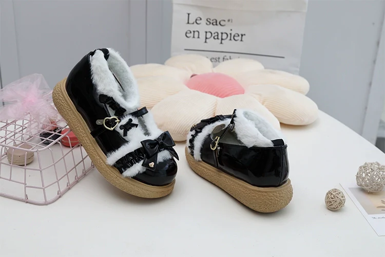 Fairy Godmother - Winter Girly Lolita Shoes Lolita Ankle Strap Shoes - Image 20