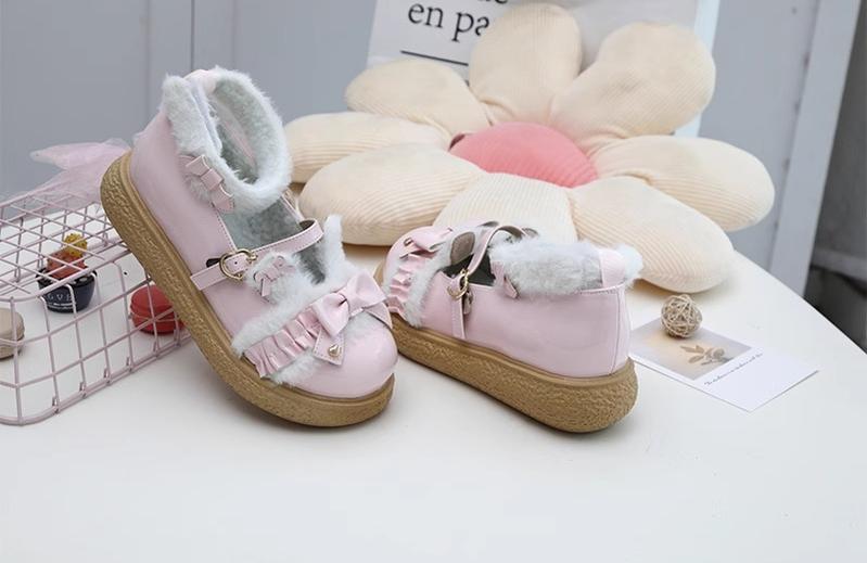Fairy Godmother - Winter Girly Lolita Shoes Lolita Ankle Strap Shoes - Image 26