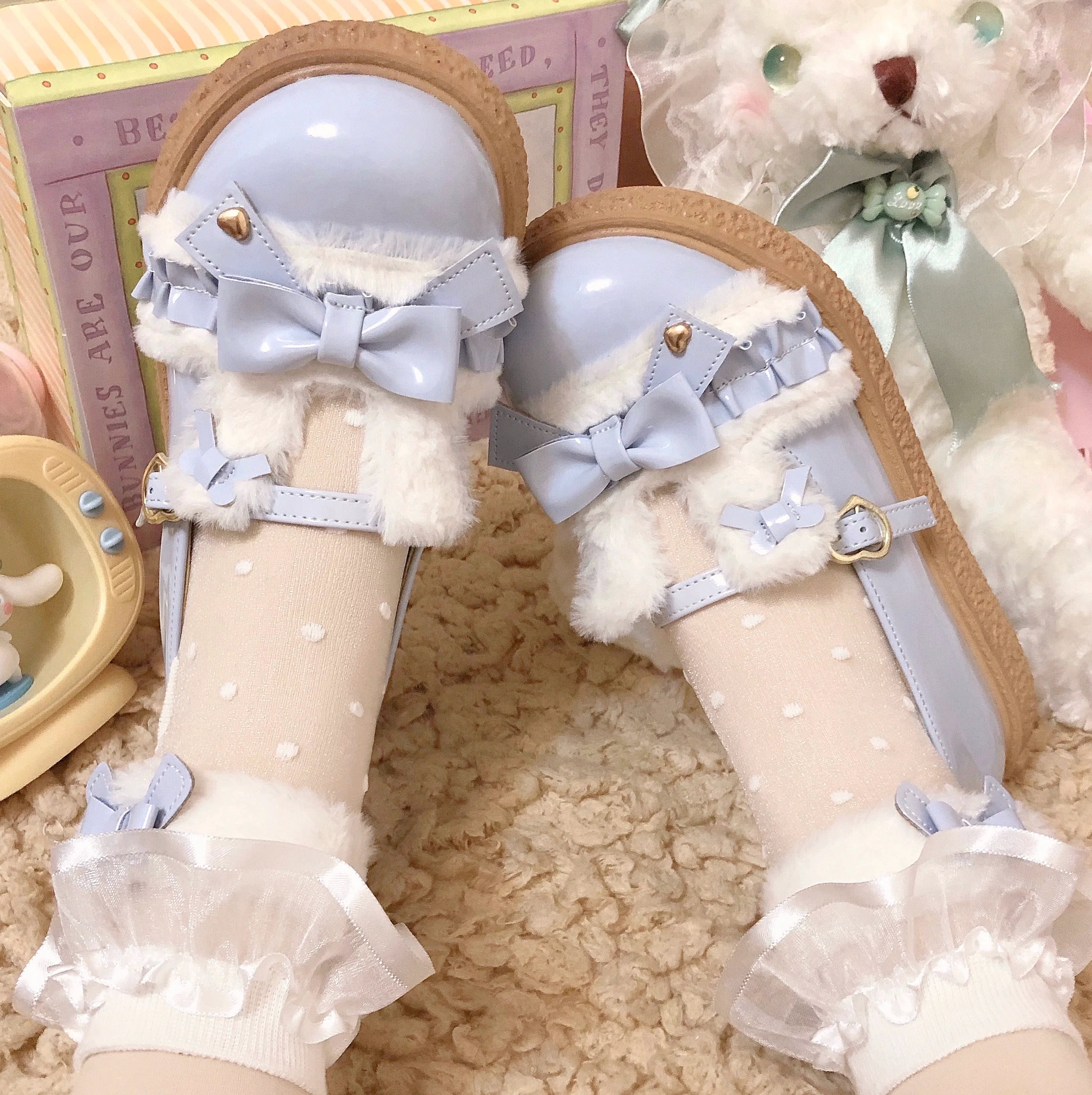 Fairy Godmother - Winter Girly Lolita Shoes Lolita Ankle Strap Shoes - Image 33
