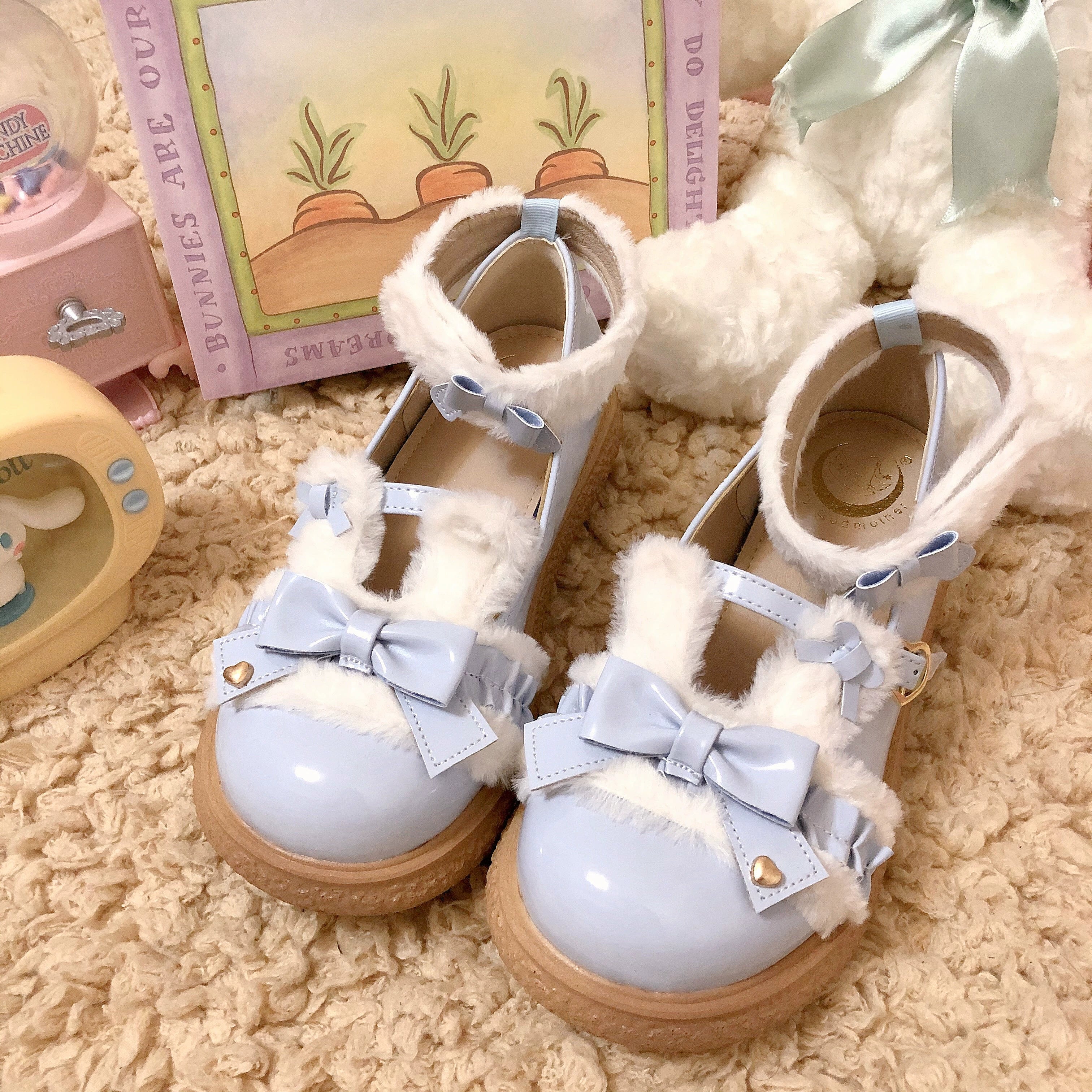 Fairy Godmother - Winter Girly Lolita Shoes Lolita Ankle Strap Shoes - Image 34