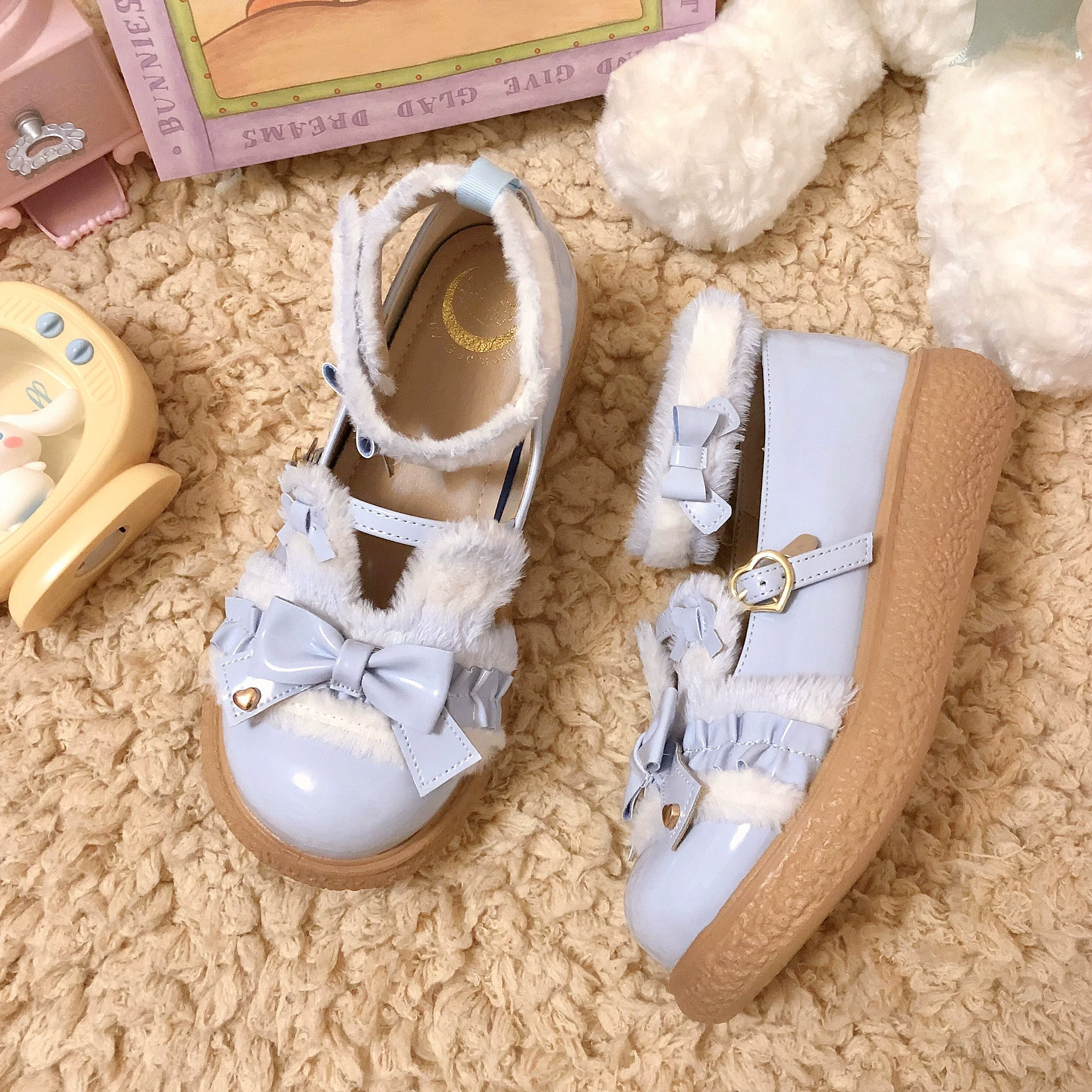 Fairy Godmother - Winter Girly Lolita Shoes Lolita Ankle Strap Shoes - Image 35