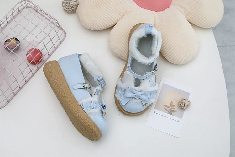 Fairy Godmother - Winter Girly Lolita Shoes Lolita Ankle Strap Shoes - Image 38