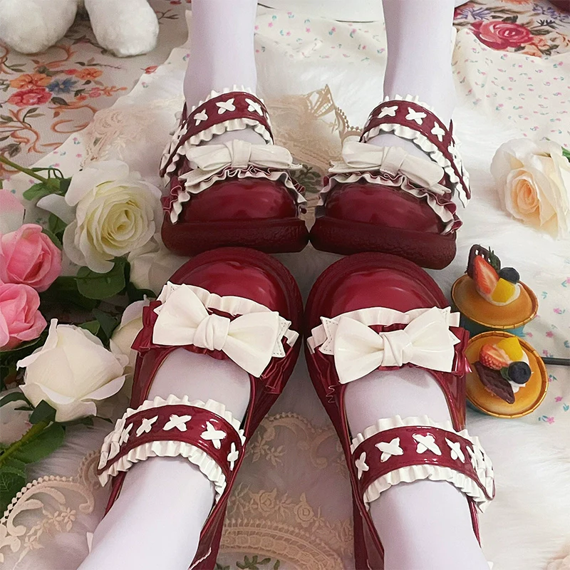 Fairy Godmother - Winter Girly Lolita Shoes Lolita Ankle Strap Shoes - Image 4