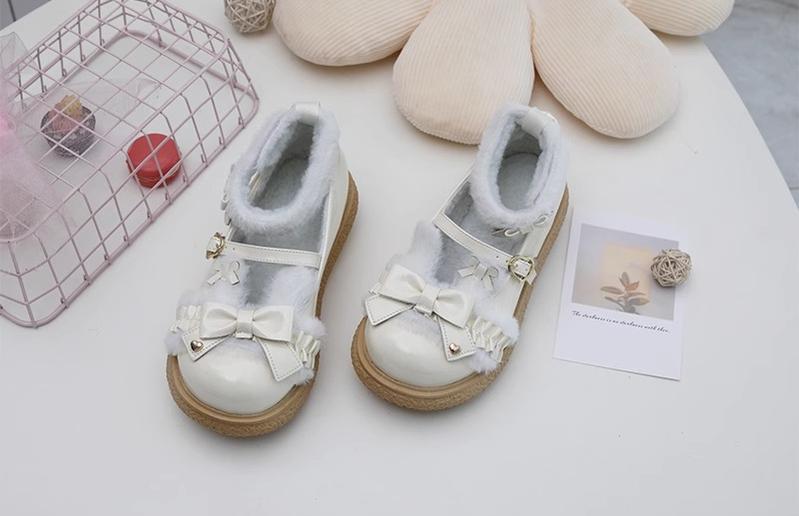 Fairy Godmother - Winter Girly Lolita Shoes Lolita Ankle Strap Shoes - Image 44