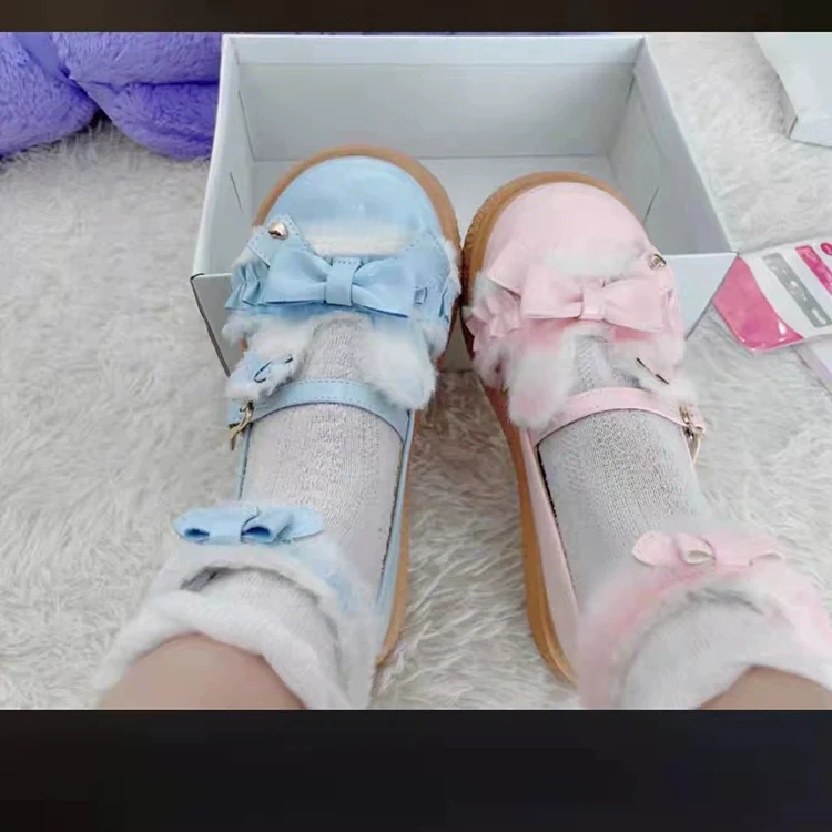 Fairy Godmother - Winter Girly Lolita Shoes Lolita Ankle Strap Shoes - Image 46