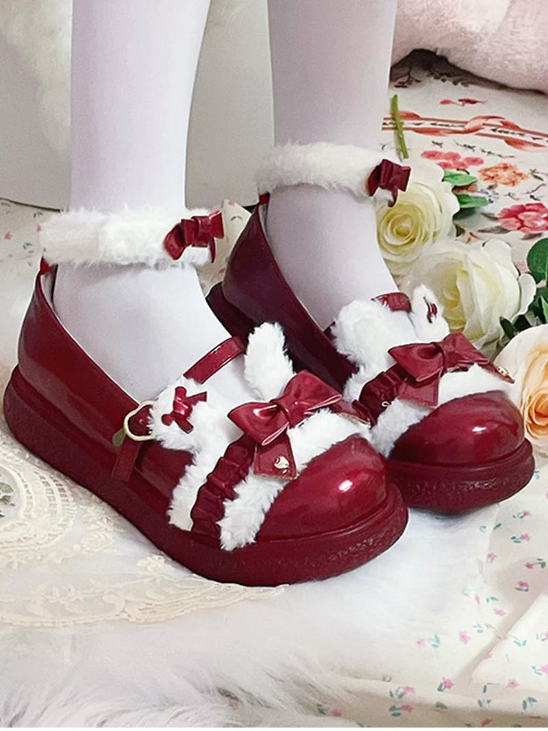 Fairy Godmother - Winter Girly Lolita Shoes Lolita Ankle Strap Shoes - Image 9