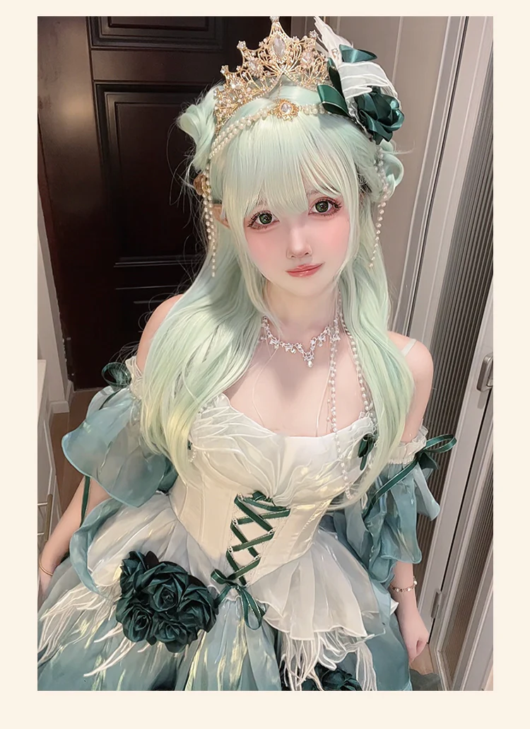 Meowing and fruity - Swan Fantasy - Fairy Lolita Short JSK Ballet-Style Jumper Dress - Image 8