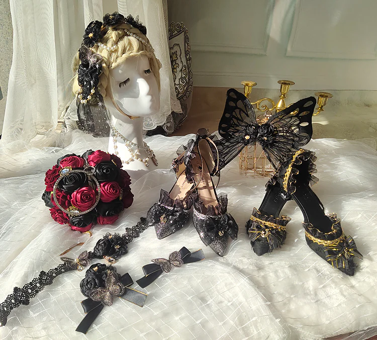 Fairy Tales - Embroidered Gothic Bridal Hairclip Hanfu Lolita Headwear - Image 10