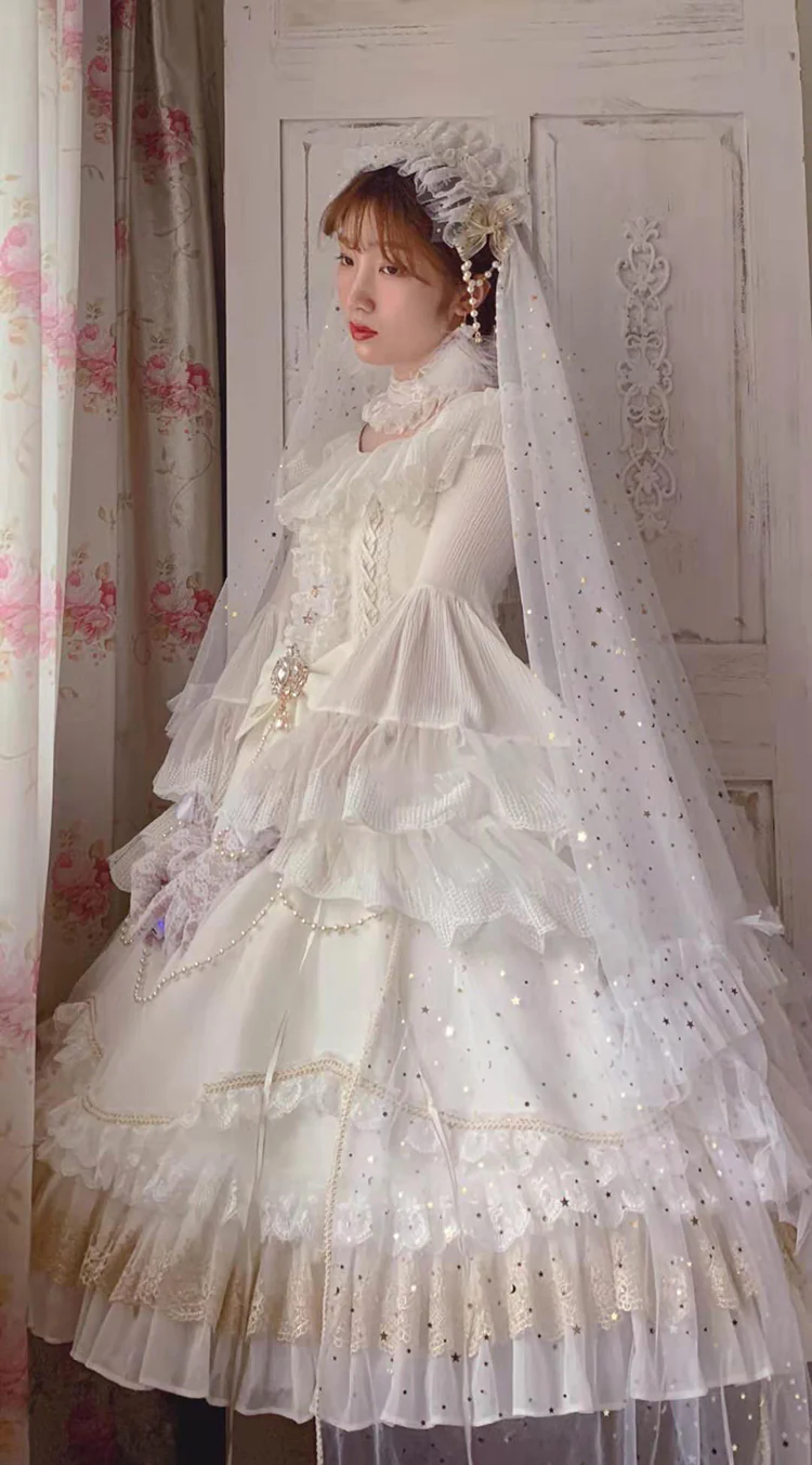 Fairy Tales - Fate Quartet Bridal Lolita Gothic JSK Dress - Image 12
