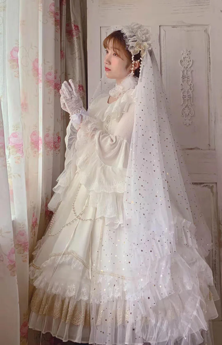 Fairy Tales - Fate Quartet Bridal Lolita Gothic JSK Dress - Image 14
