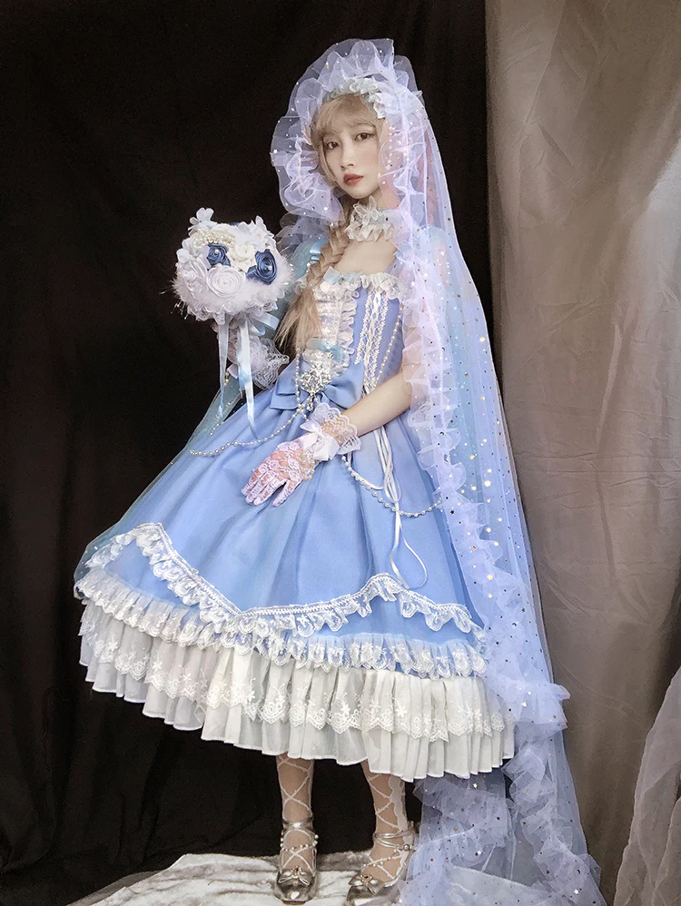 Fairy Tales - Fate Quartet Bridal Lolita Gothic JSK Dress - Image 29