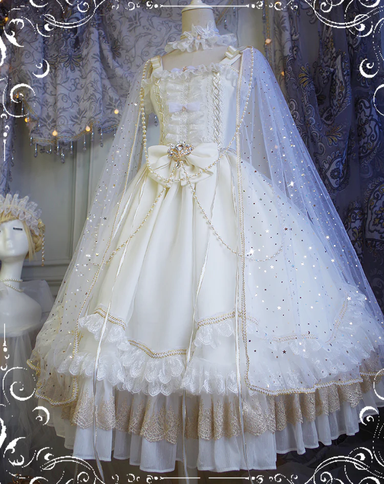 Fairy Tales - Fate Quartet Bridal Lolita Gothic JSK Dress - Image 43