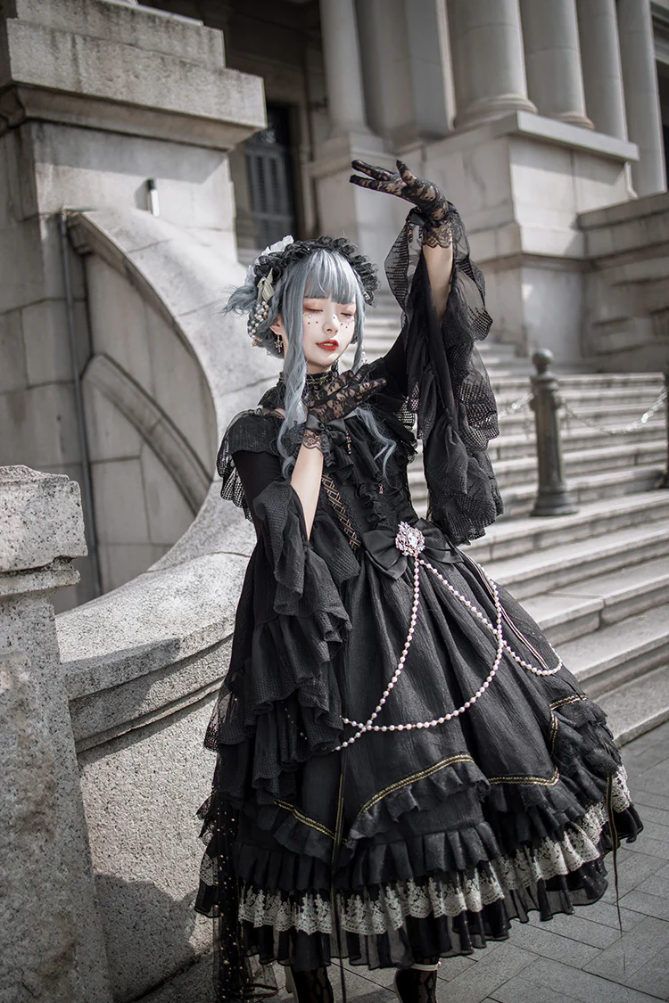 Fairy Tales - Fate Quartet Bridal Lolita Gothic JSK Dress - Image 5