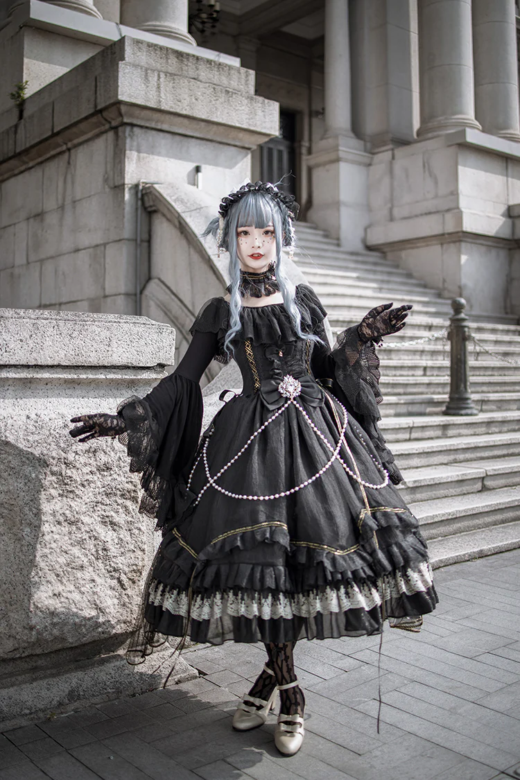 Fairy Tales - Fate Quartet Bridal Lolita Gothic JSK Dress - Image 6