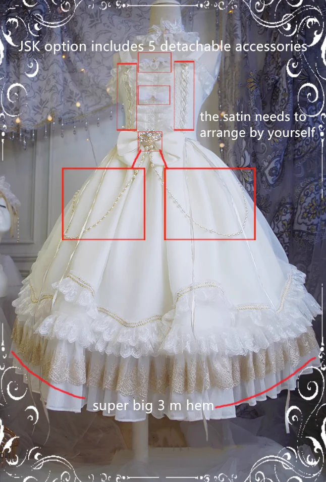 Fairy Tales - Fate Quartet Bridal Lolita Gothic JSK Dress - Image 75
