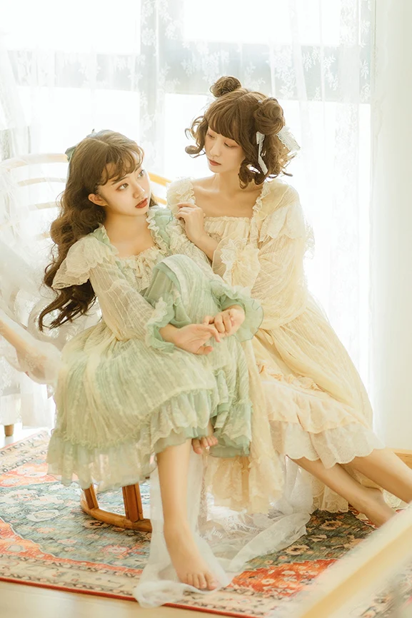 Lazy Holidays - Kawaii Lace Lolita Nightdress Set - Image 6