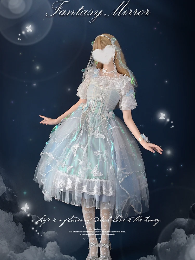 Exquisite Butterfly JSK Floral Wedding Lolita JSK Dress