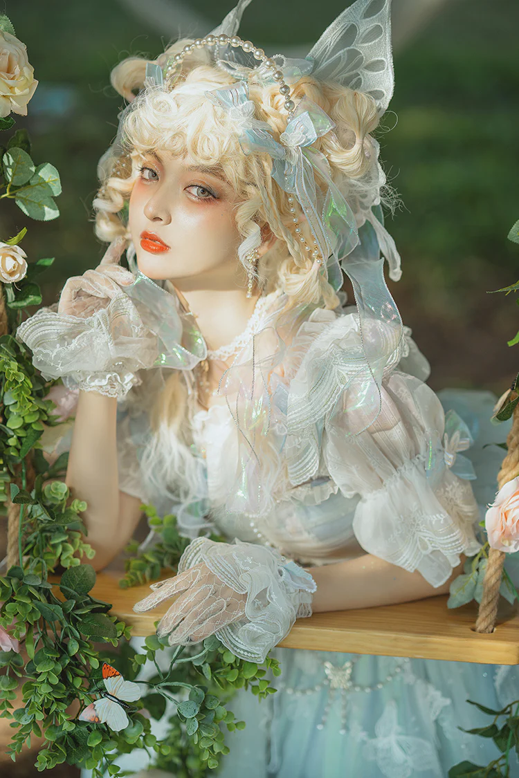 Exquisite Butterfly JSK Floral Wedding Lolita JSK Dress - Image 12