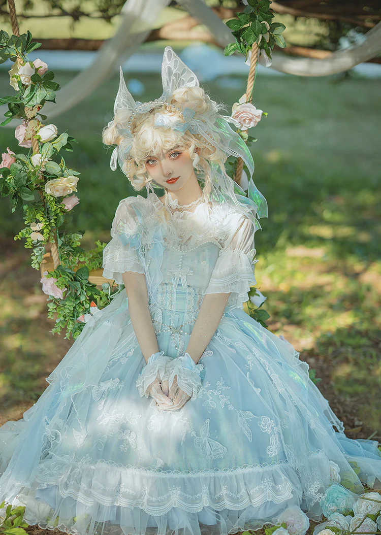 Exquisite Butterfly JSK Floral Wedding Lolita JSK Dress - Image 13