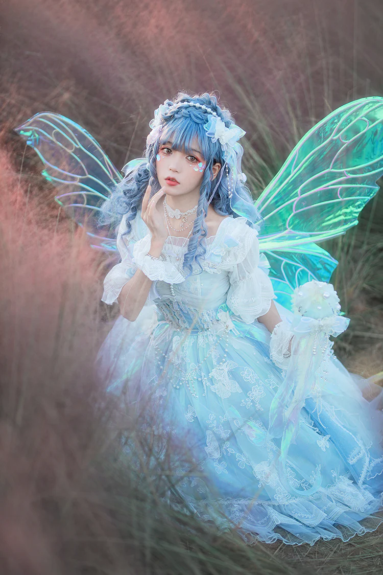 Exquisite Butterfly JSK Floral Wedding Lolita JSK Dress - Image 15