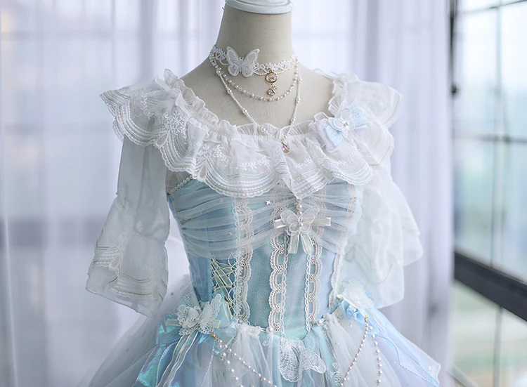 Exquisite Butterfly JSK Floral Wedding Lolita JSK Dress - Image 19