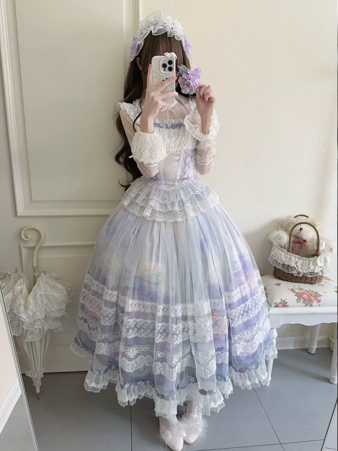 Hanguliang - Foggy Vineyard - Fishbone Classic Lolita Bodice, Maxi Skirt - Image 10