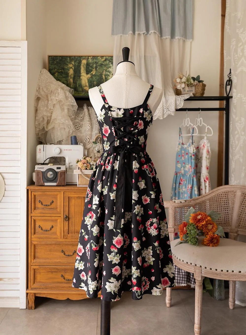 Summer Berry Picture Book - Floral Printed Classic Lolita JSK Dress - Image 10