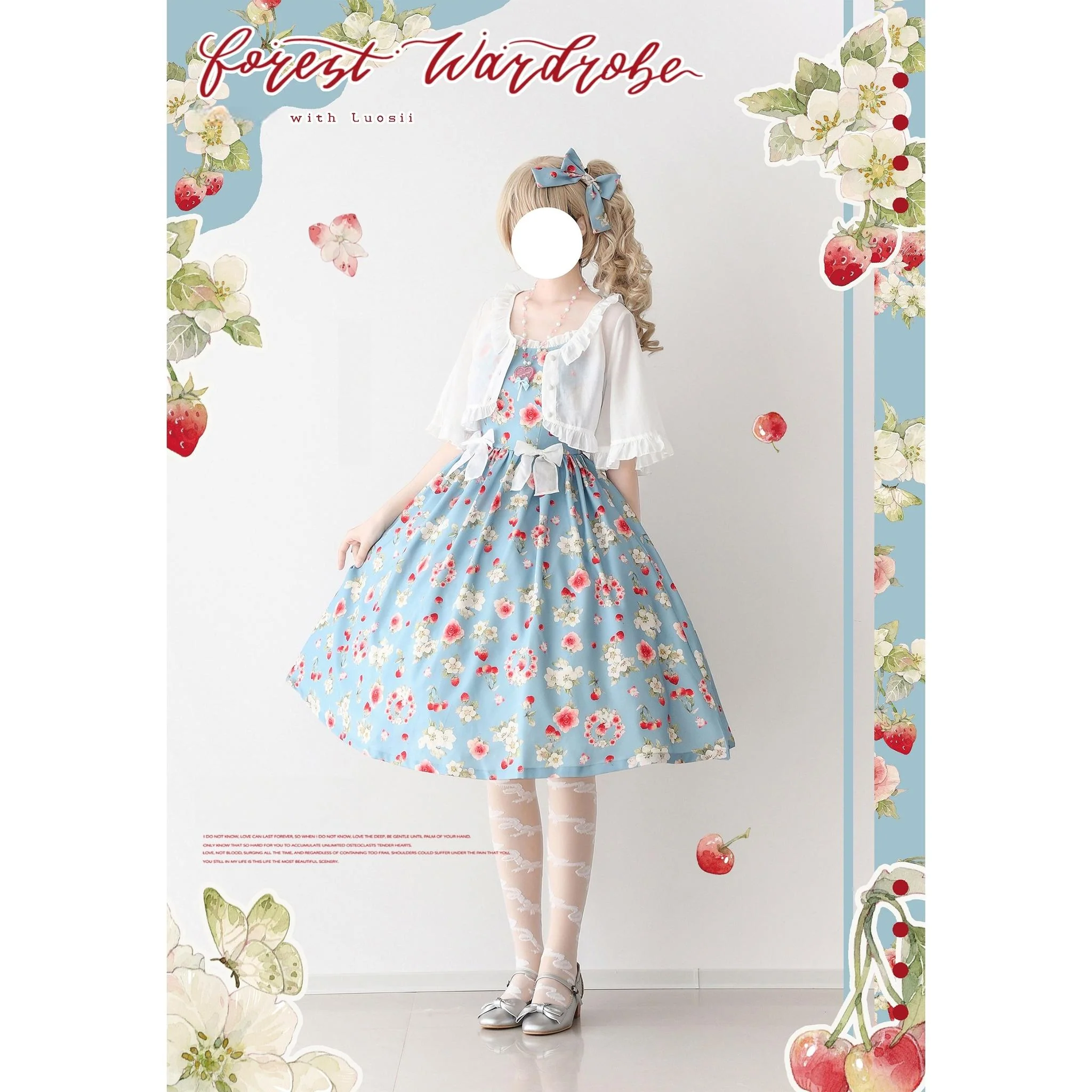 Summer Berry Picture Book - Floral Printed Classic Lolita JSK Dress - Image 3