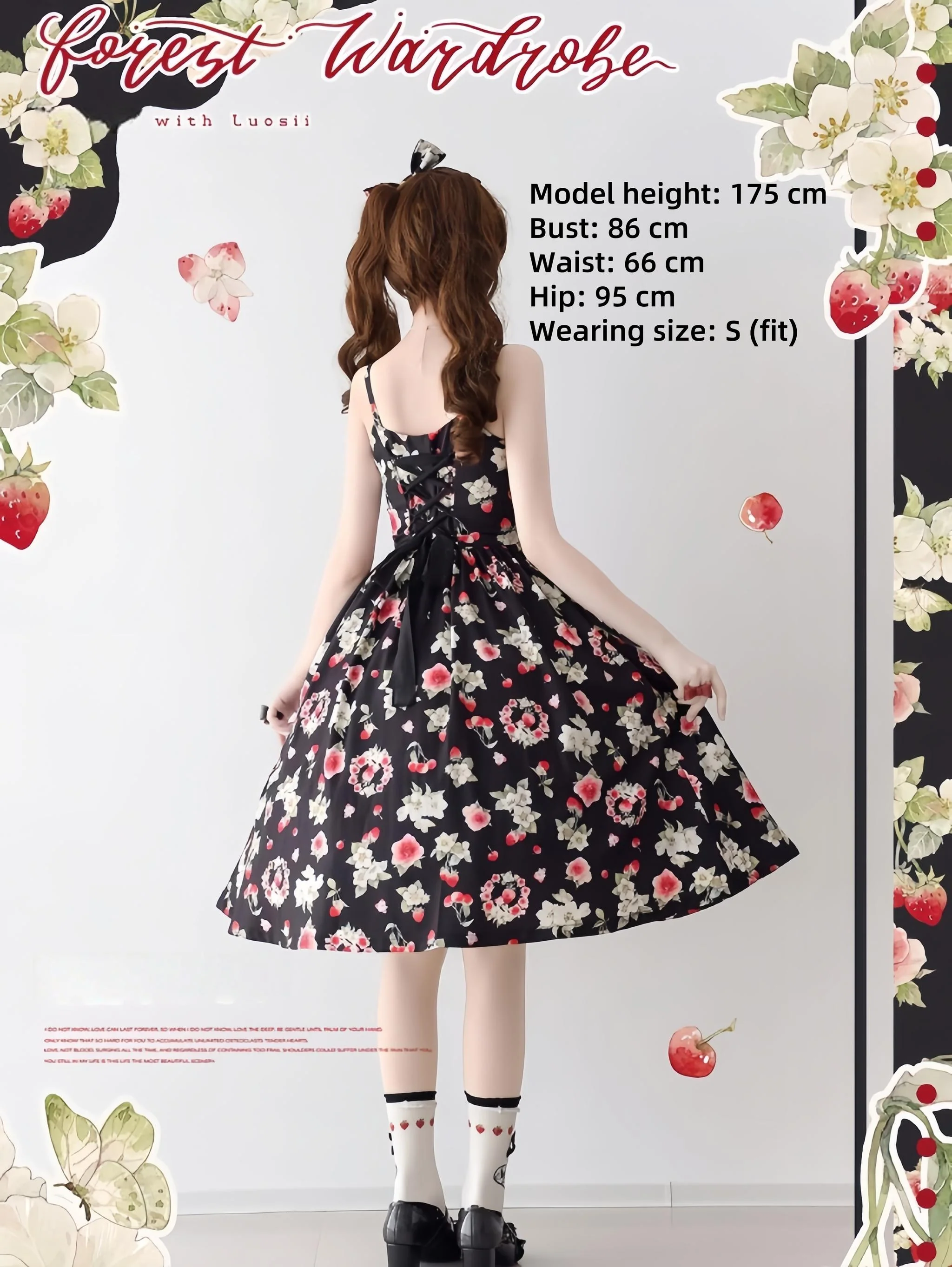 Summer Berry Picture Book - Floral Printed Classic Lolita JSK Dress - Image 6