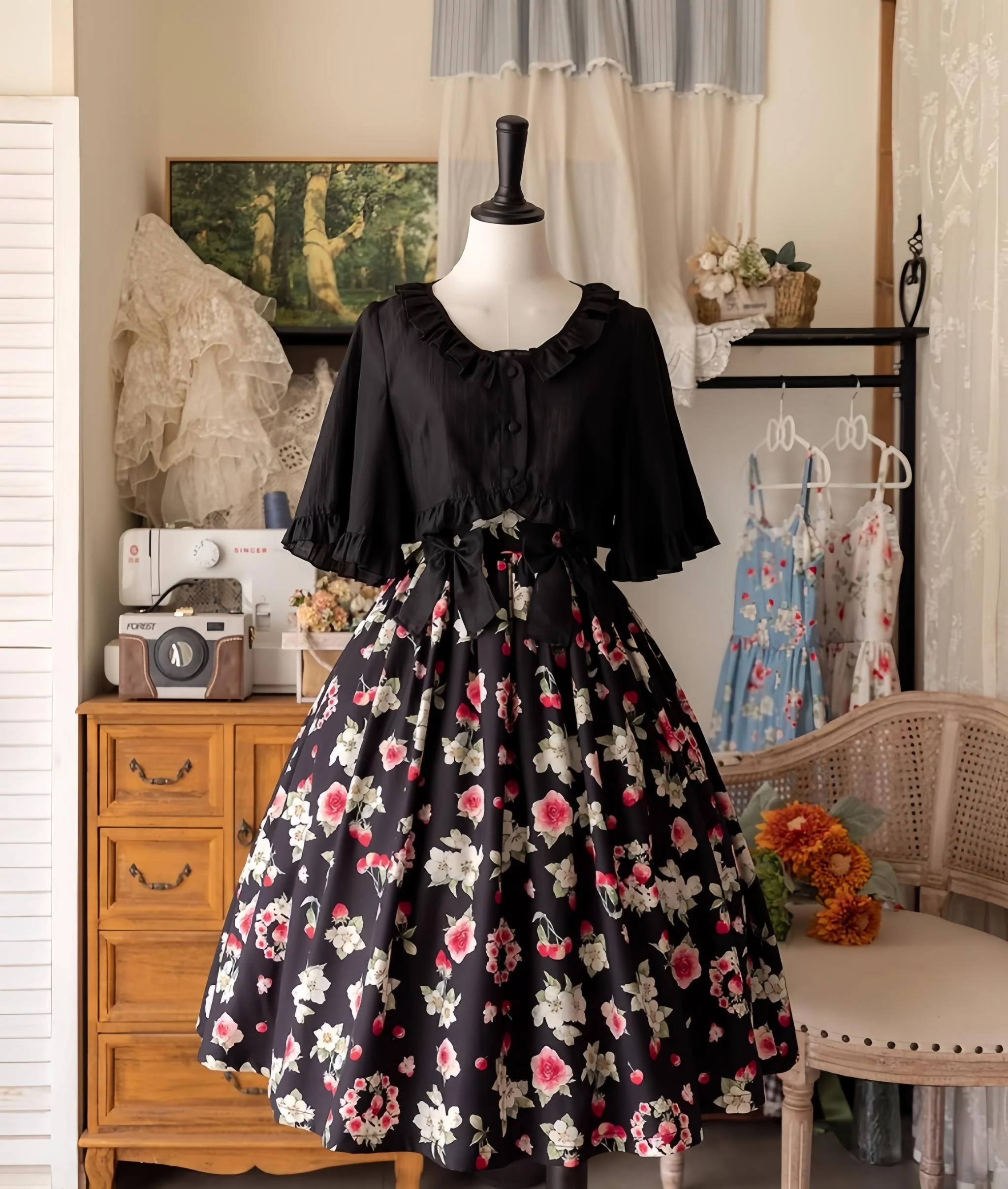 Summer Berry Picture Book - Floral Printed Classic Lolita JSK Dress - Image 8