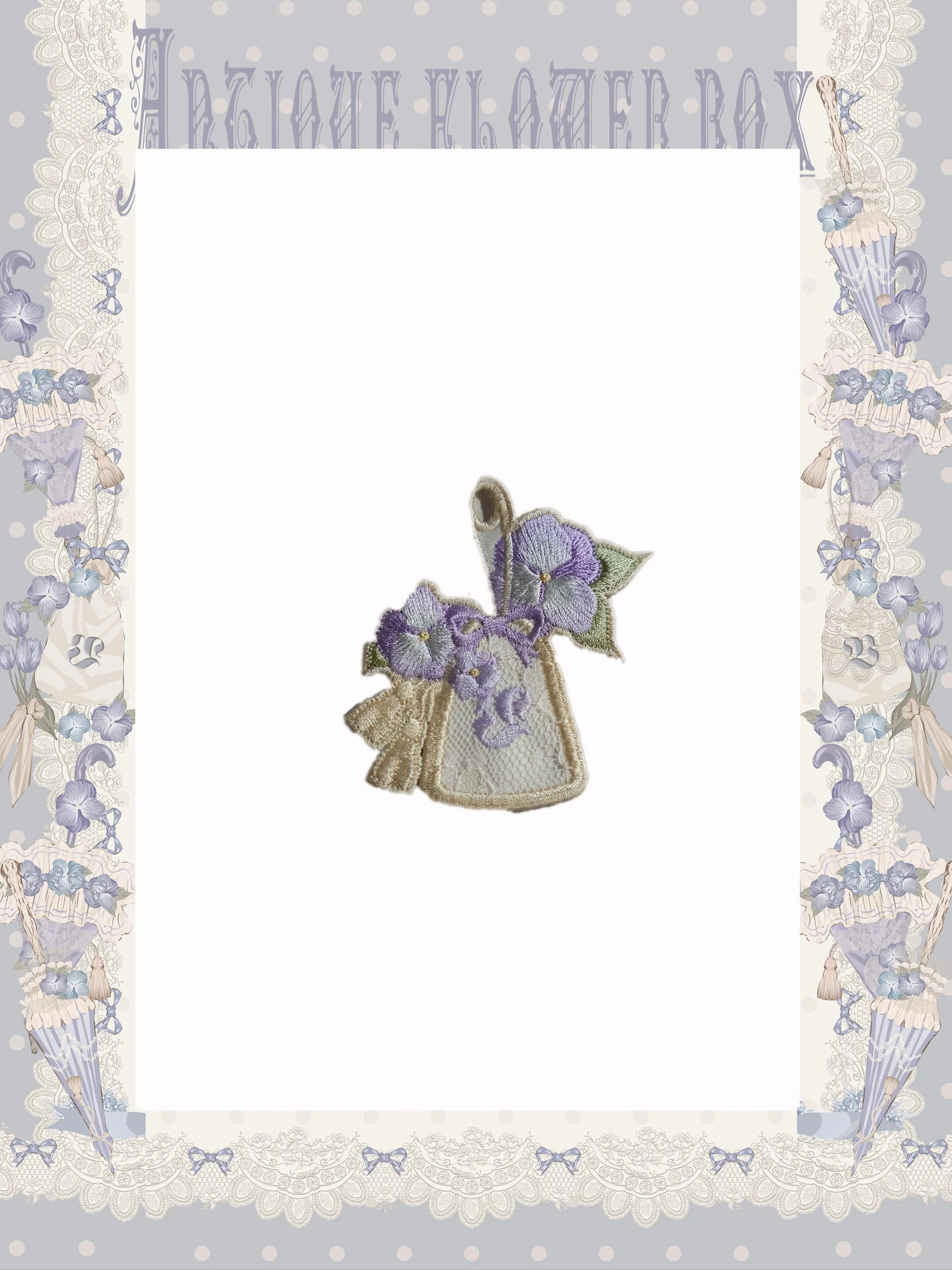 Purple Memoirs - Floral Themed Classic Lolita Accessory - Image 10