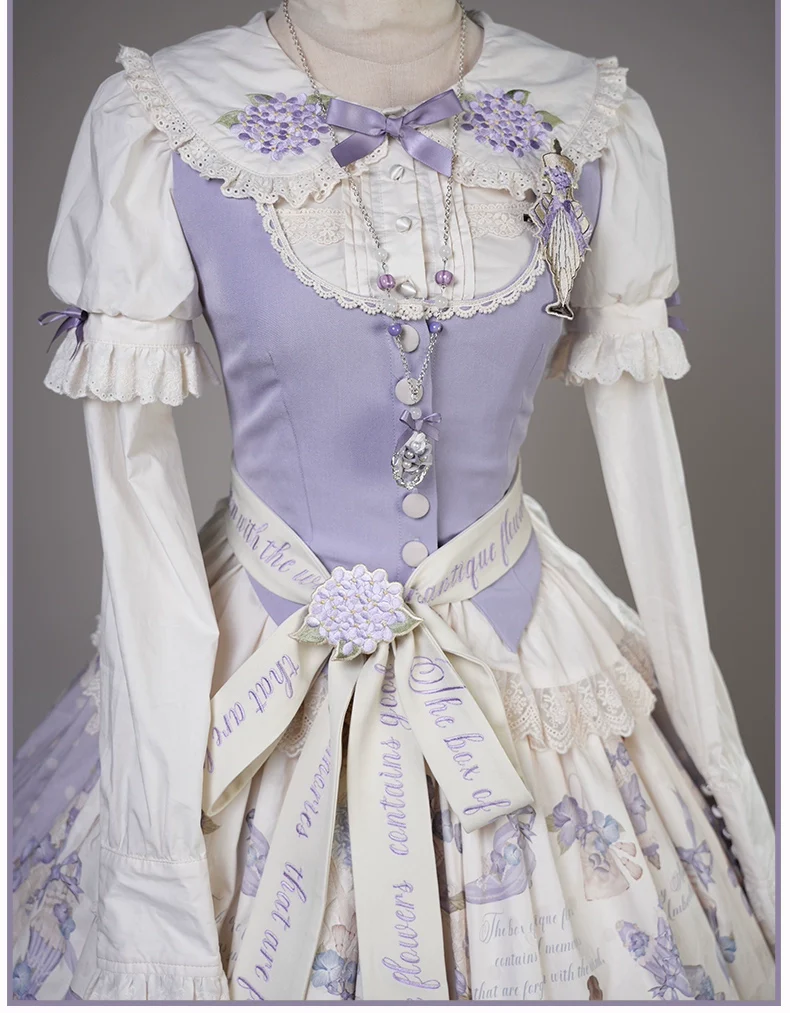 Purple Memoirs - Floral Themed Classic Lolita Accessory - Image 15