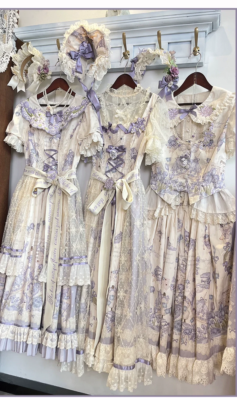 Purple Memoirs - Floral Themed Classic Lolita Accessory - Image 16