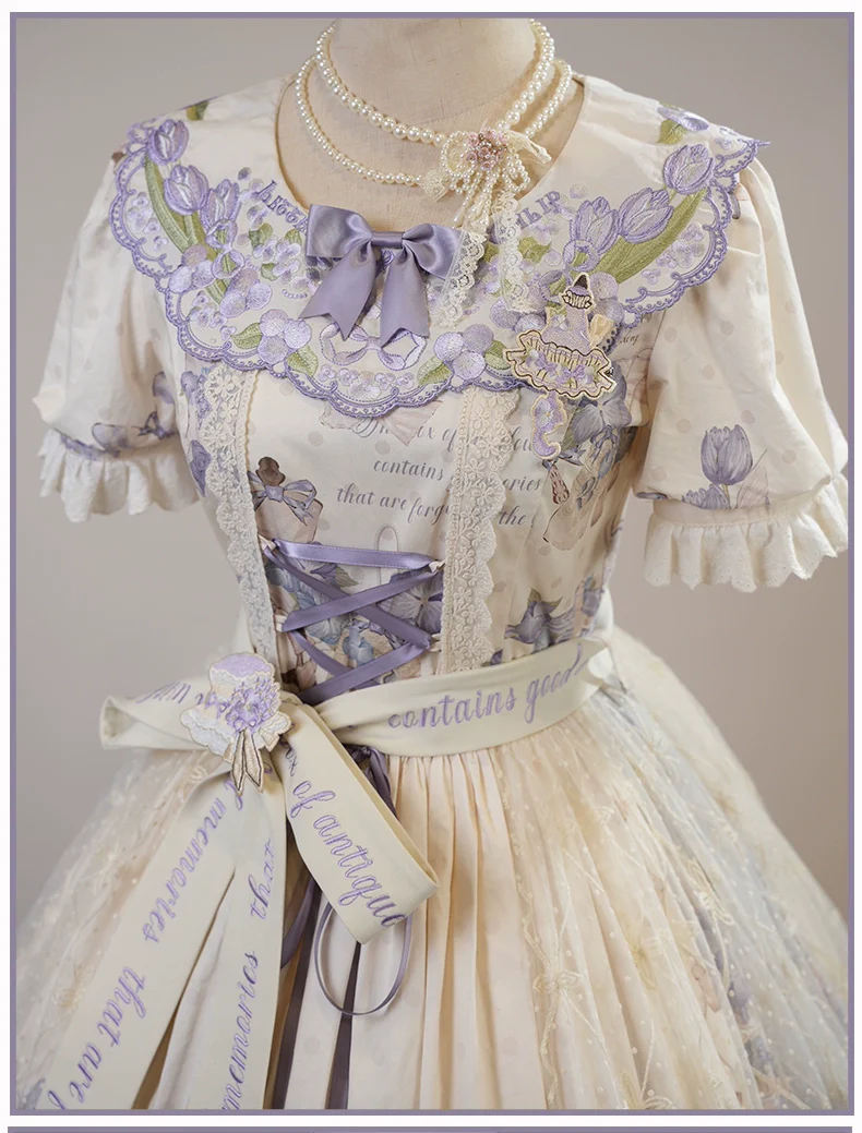 Purple Memoirs - Floral Themed Classic Lolita Accessory - Image 18