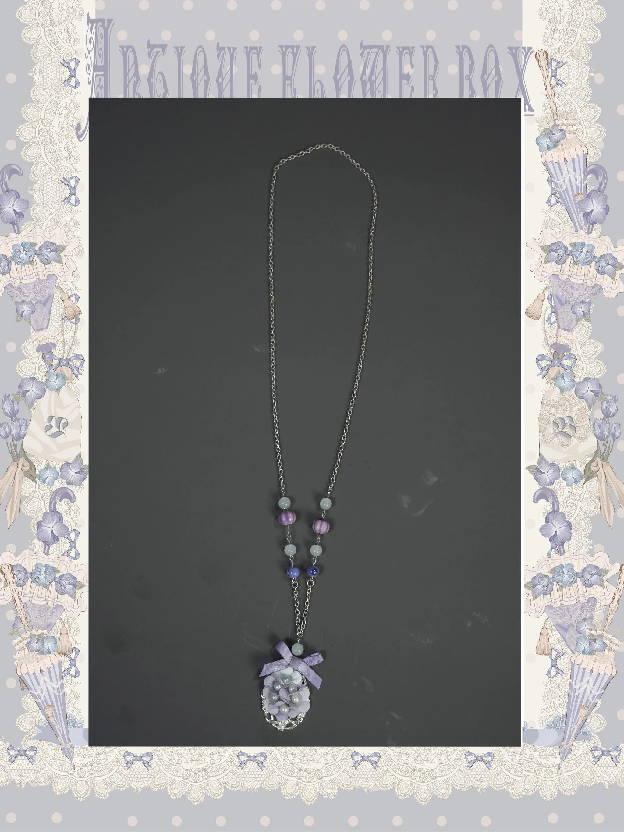 Purple Memoirs - Floral Themed Classic Lolita Accessory - Image 8