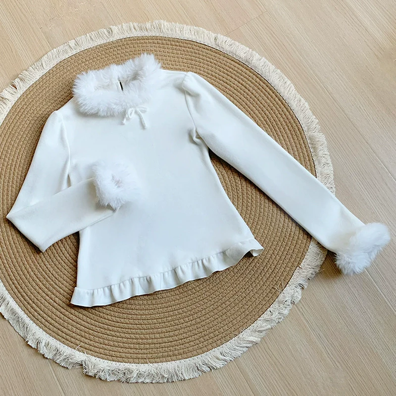 With PUJI - Snow Night Serenade - Fluffy Plaid Kawaii Lolita JSK, Reversible Cape - Image 37