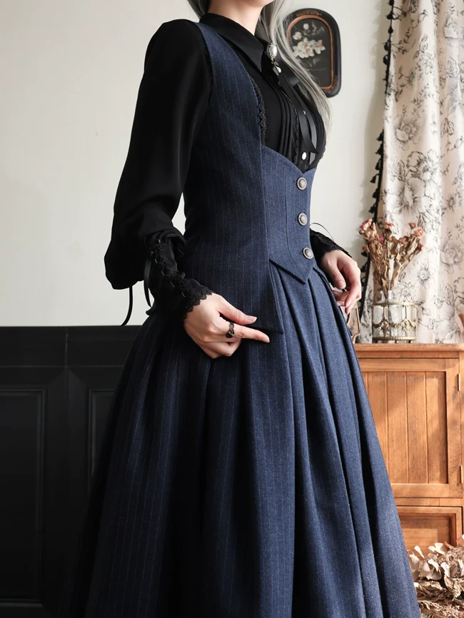 Griffin's Appointment - Vintage Lolita Shirt Pointed Collar - Image 11