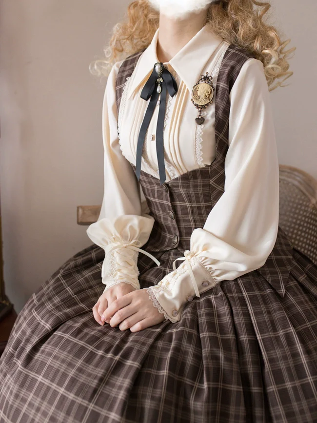 Griffin's Appointment - Vintage Lolita Shirt Pointed Collar - Image 4