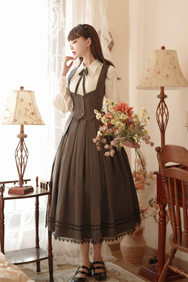 Griffin's Appointment - Vintage Lolita Shirt Pointed Collar - Image 5