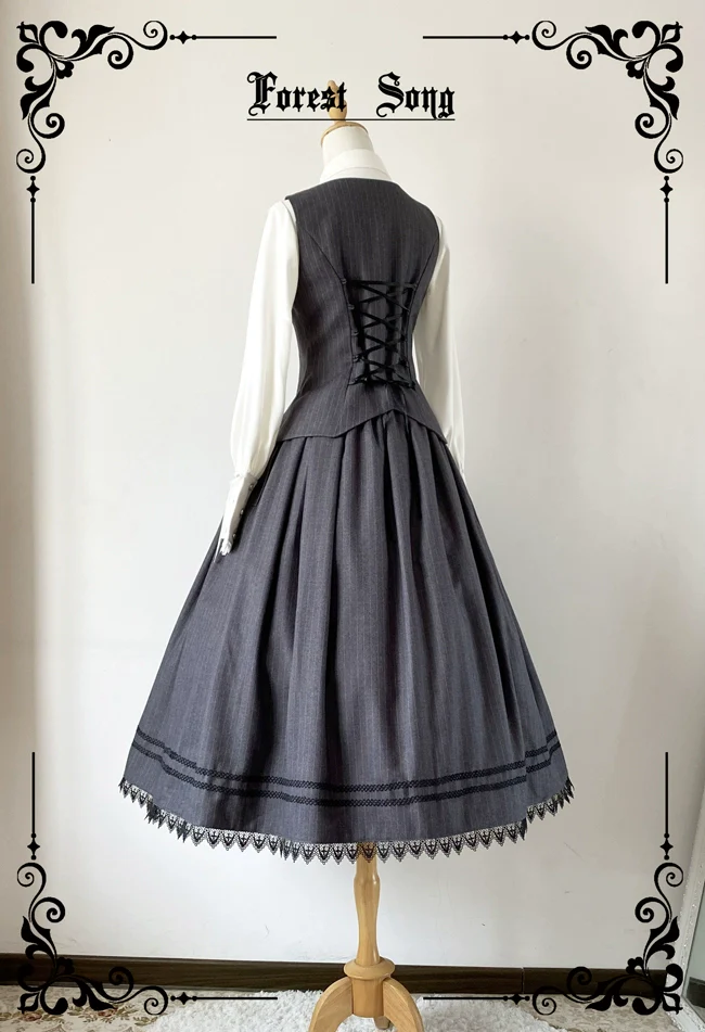 Griffin's Appointment - Vintage Lolita Vest Swallow Tail Vest - Image 10