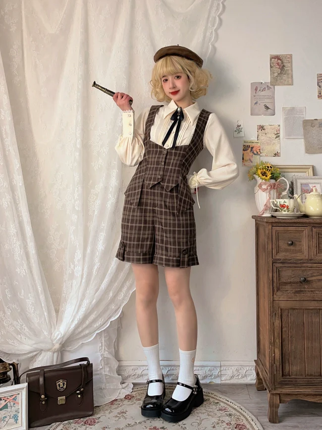 Griffin's Appointment - Ouji Lolita Striped Shorts Vintage Lolita Shorts - Image 6