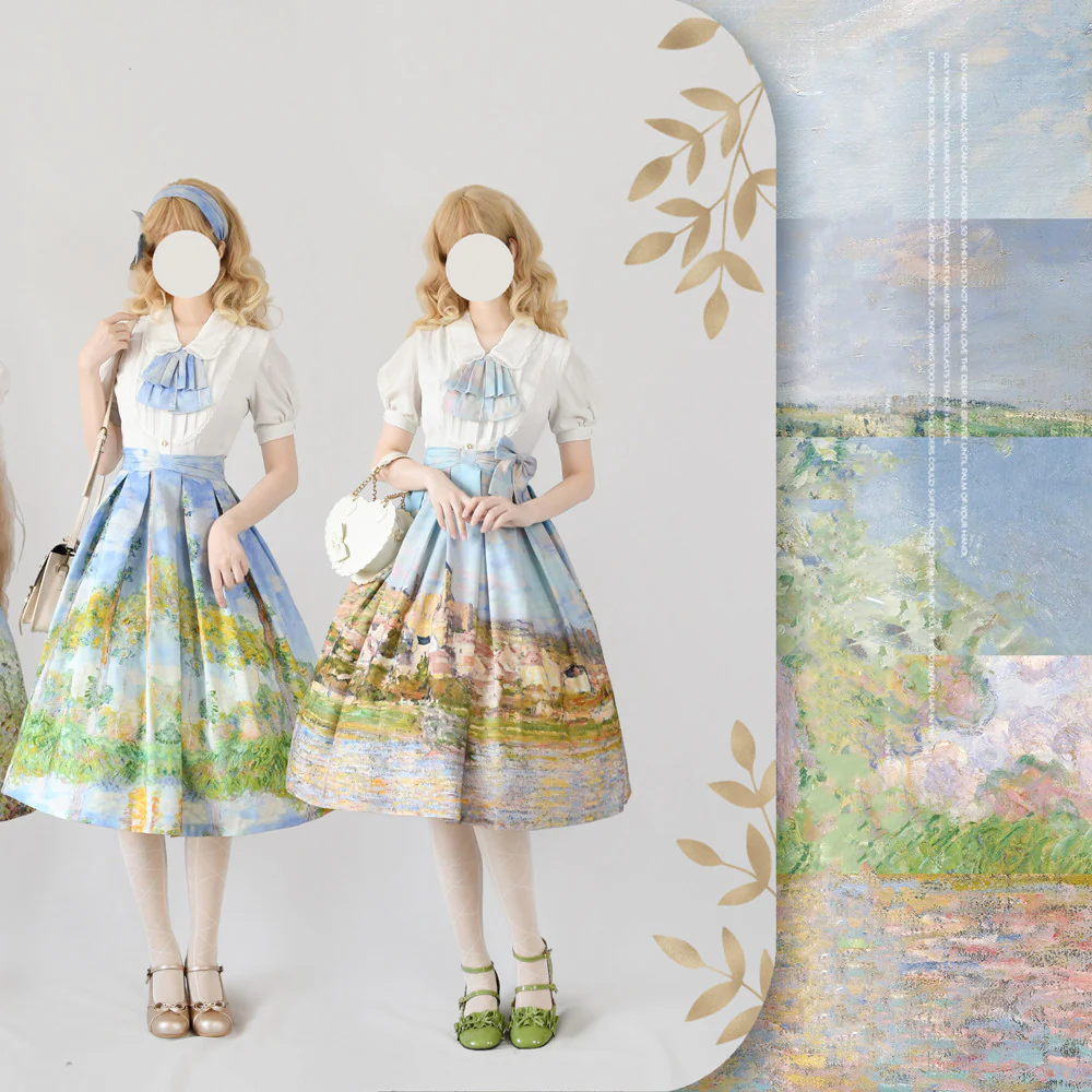 Daily Lolita SK, Retro Classic Monet Oil Painting - Image 3