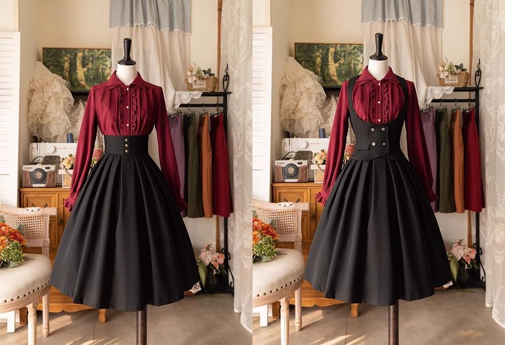 Forest Basket - Elegant Lolita Pleated Skirt - Image 10