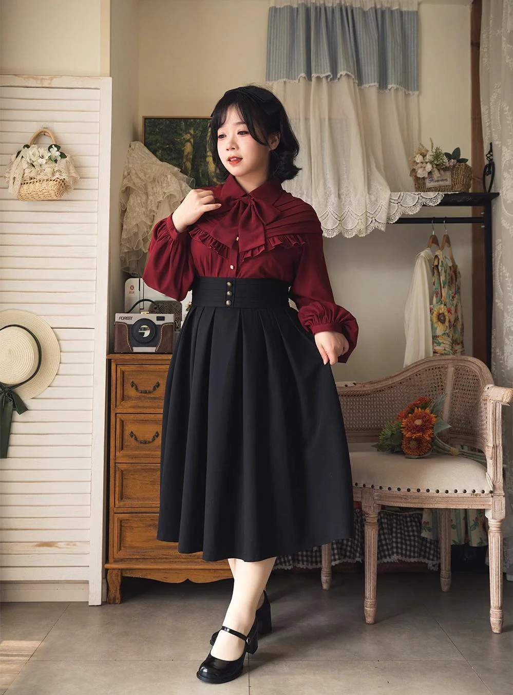 Forest Basket - Elegant Lolita Pleated Skirt - Image 12