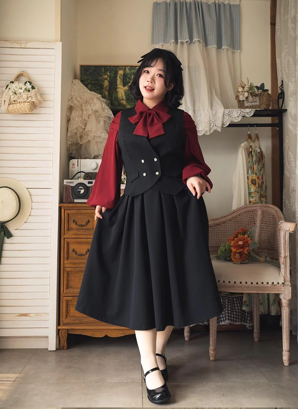 Forest Basket - Elegant Lolita Pleated Skirt - Image 14