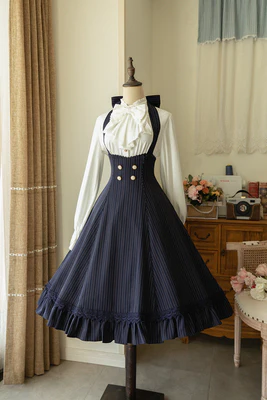 South of the Forest - Vintage Lolita Halter JSK Dress, French Style Blouse - Image 14