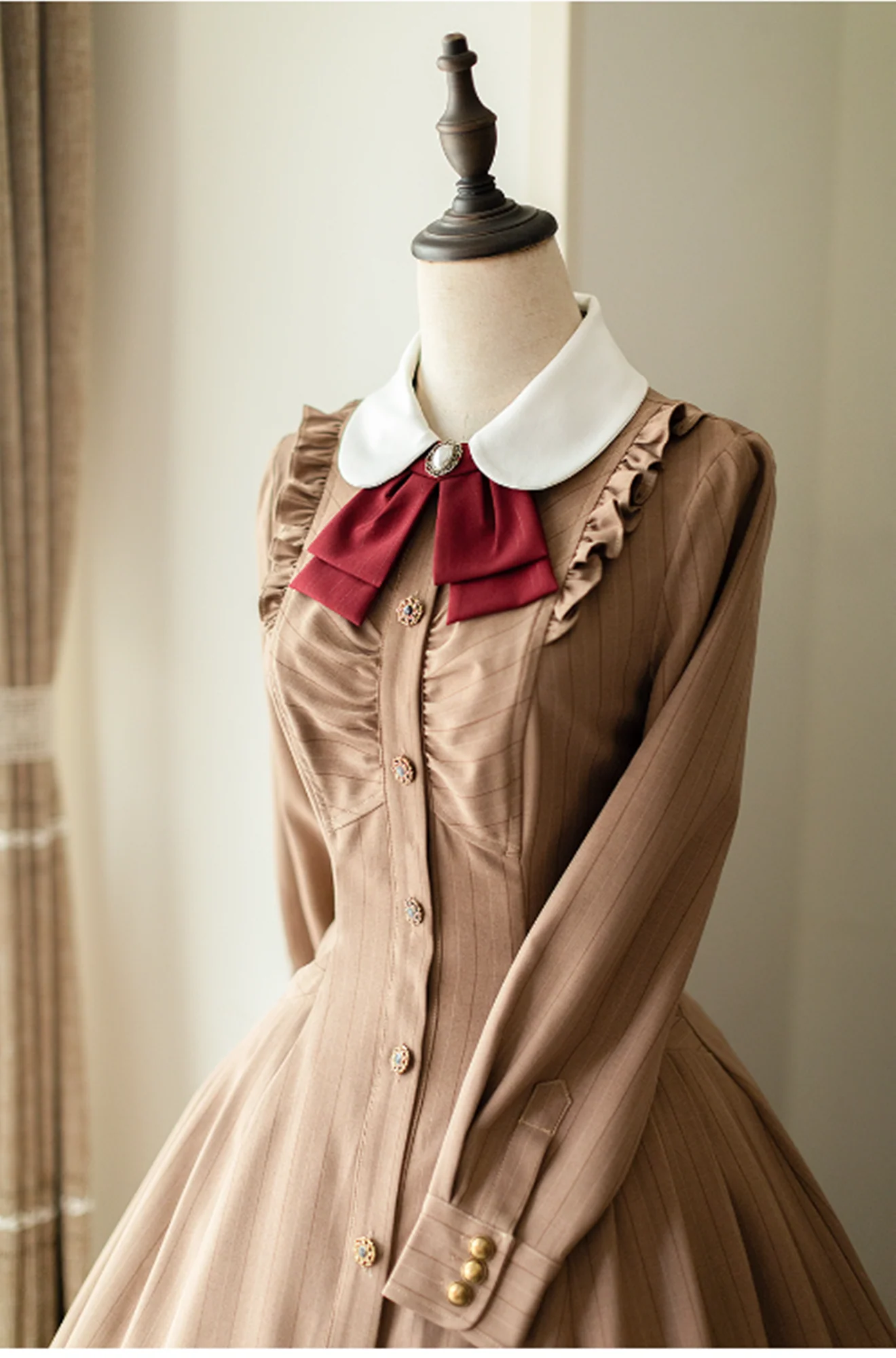 Winter Lolita Classic Front Open Stripe OP - Image 36