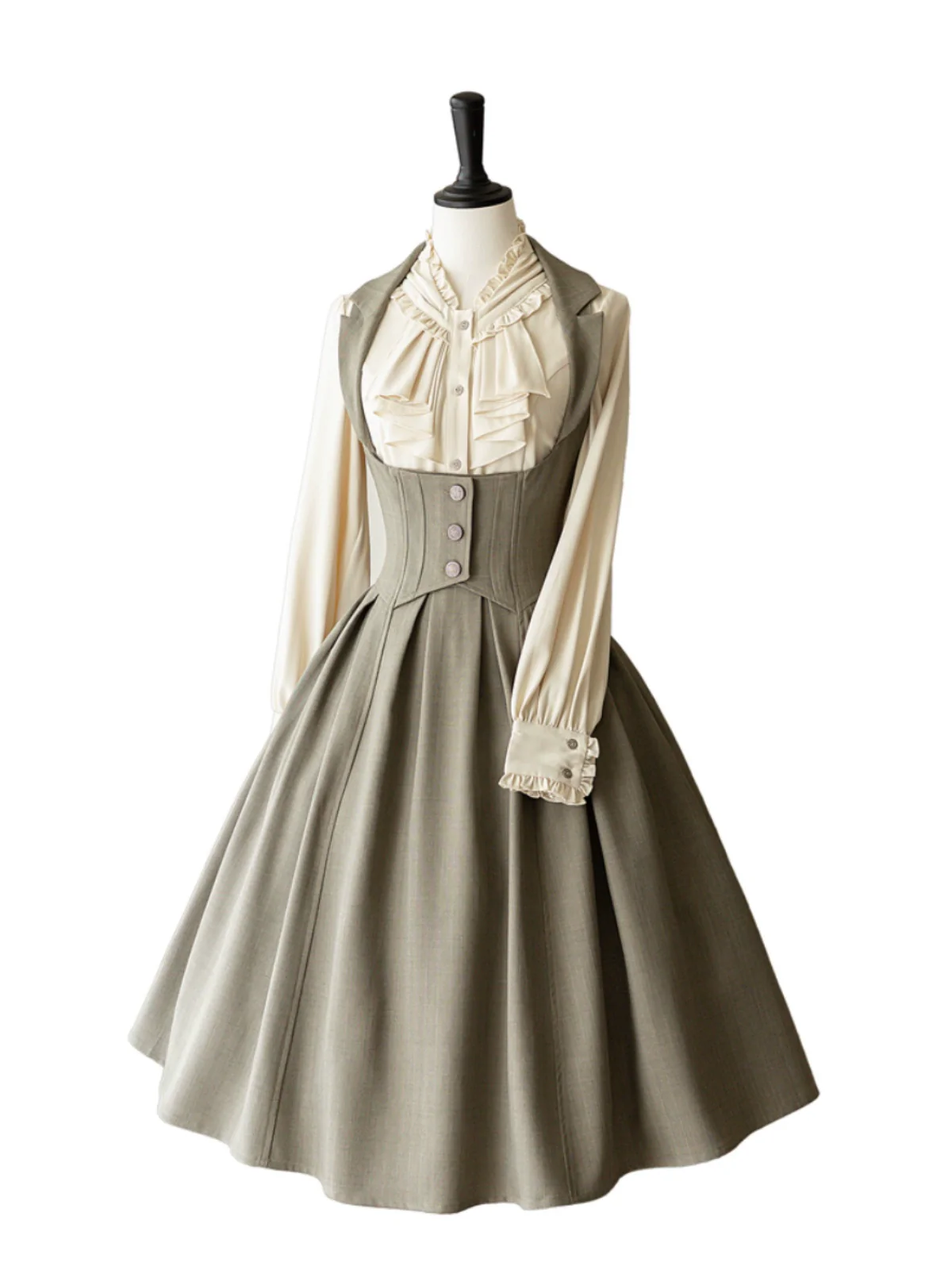 Retro Elegant Lolita Jumper Dress Bustier Multicolor - Image 4