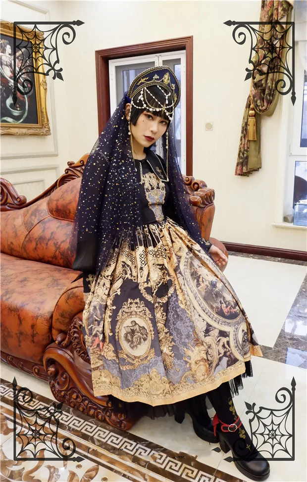 Foxcherry - Retro Lolita Gorgeous Bead Chain Headdress Multicolors - Image 26